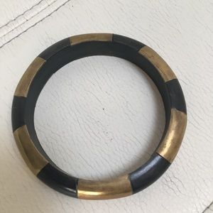 Brass and black wood Bracelet